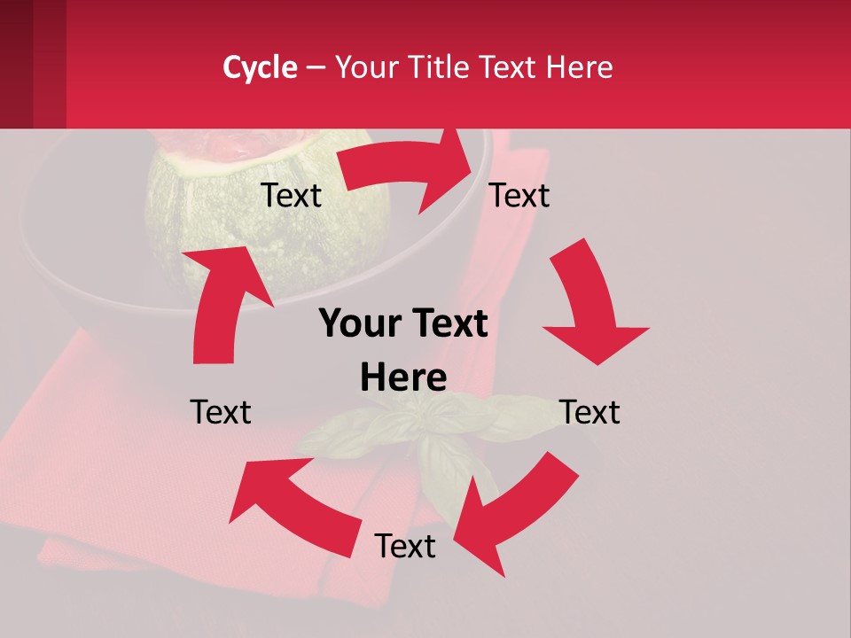 A Bowl Of Food On Top Of A Red Napkin PowerPoint Template