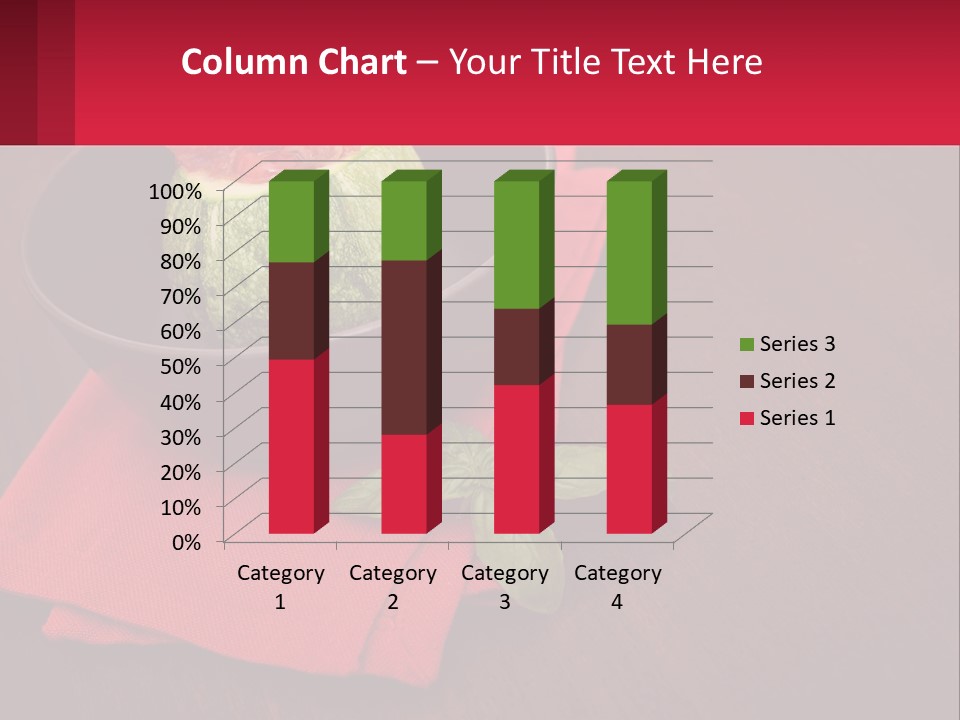 A Bowl Of Food On Top Of A Red Napkin PowerPoint Template
