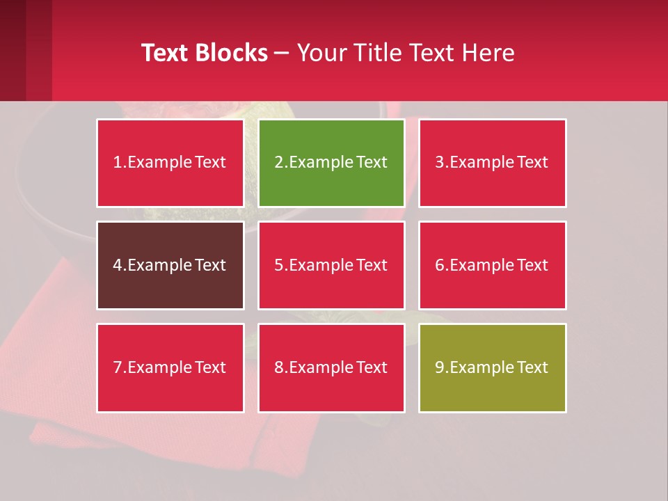 A Bowl Of Food On Top Of A Red Napkin PowerPoint Template