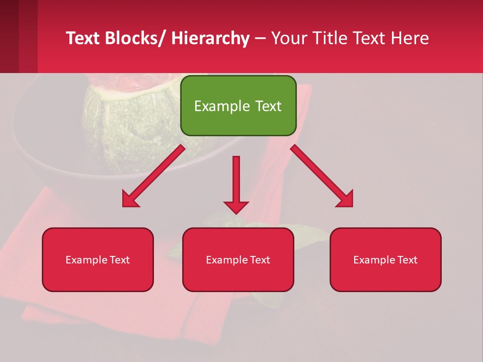 A Bowl Of Food On Top Of A Red Napkin PowerPoint Template