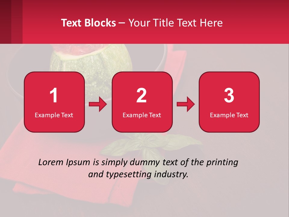 A Bowl Of Food On Top Of A Red Napkin PowerPoint Template