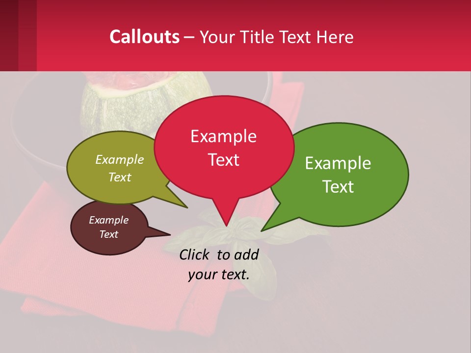 A Bowl Of Food On Top Of A Red Napkin PowerPoint Template