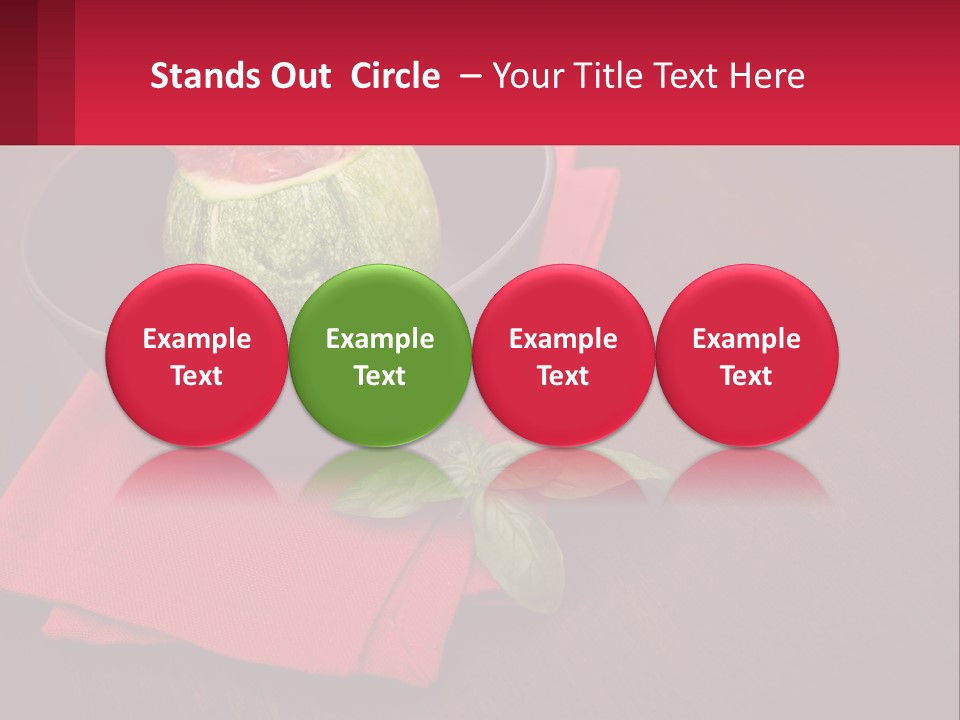 A Bowl Of Food On Top Of A Red Napkin PowerPoint Template