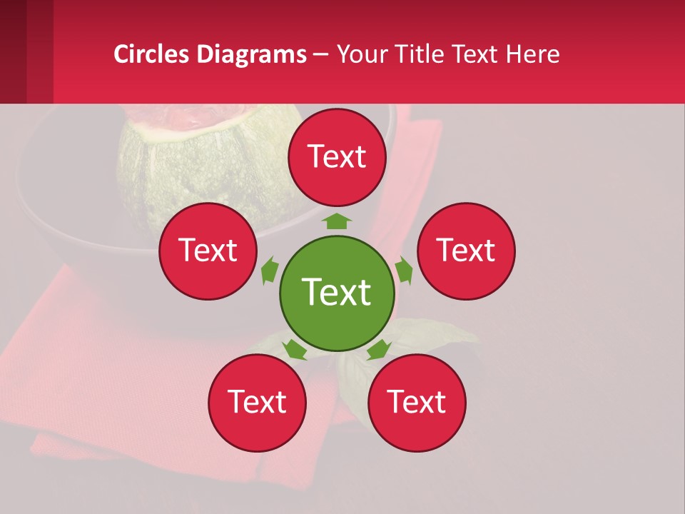 A Bowl Of Food On Top Of A Red Napkin PowerPoint Template