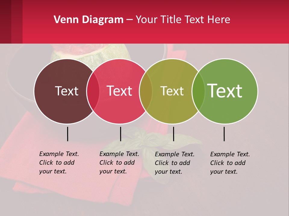 A Bowl Of Food On Top Of A Red Napkin PowerPoint Template
