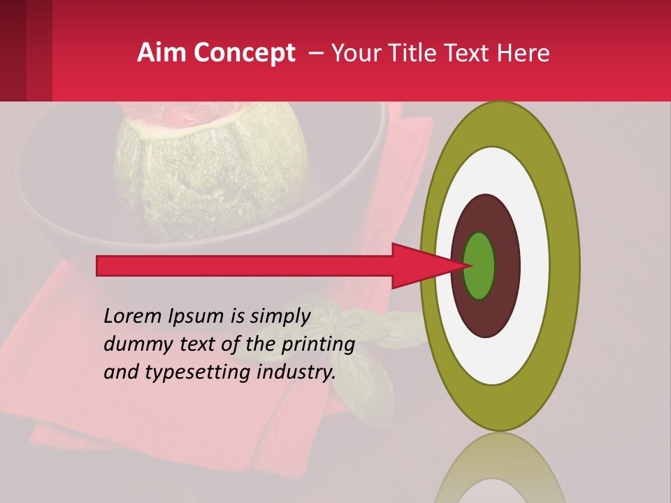 A Bowl Of Food On Top Of A Red Napkin PowerPoint Template