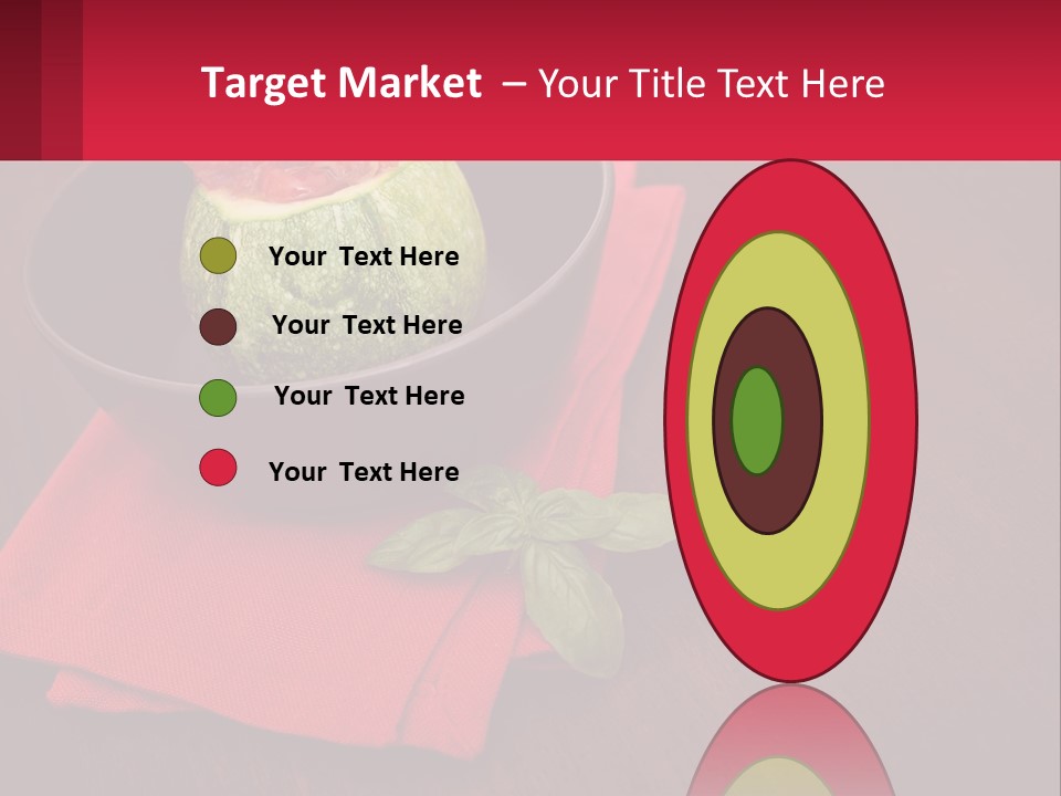 A Bowl Of Food On Top Of A Red Napkin PowerPoint Template