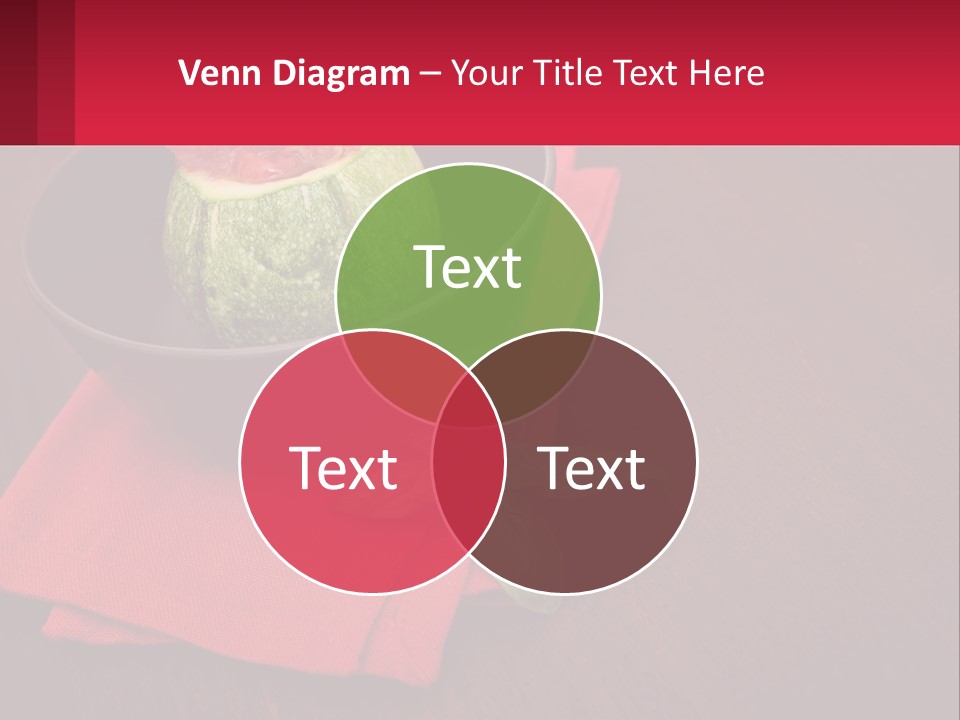 A Bowl Of Food On Top Of A Red Napkin PowerPoint Template