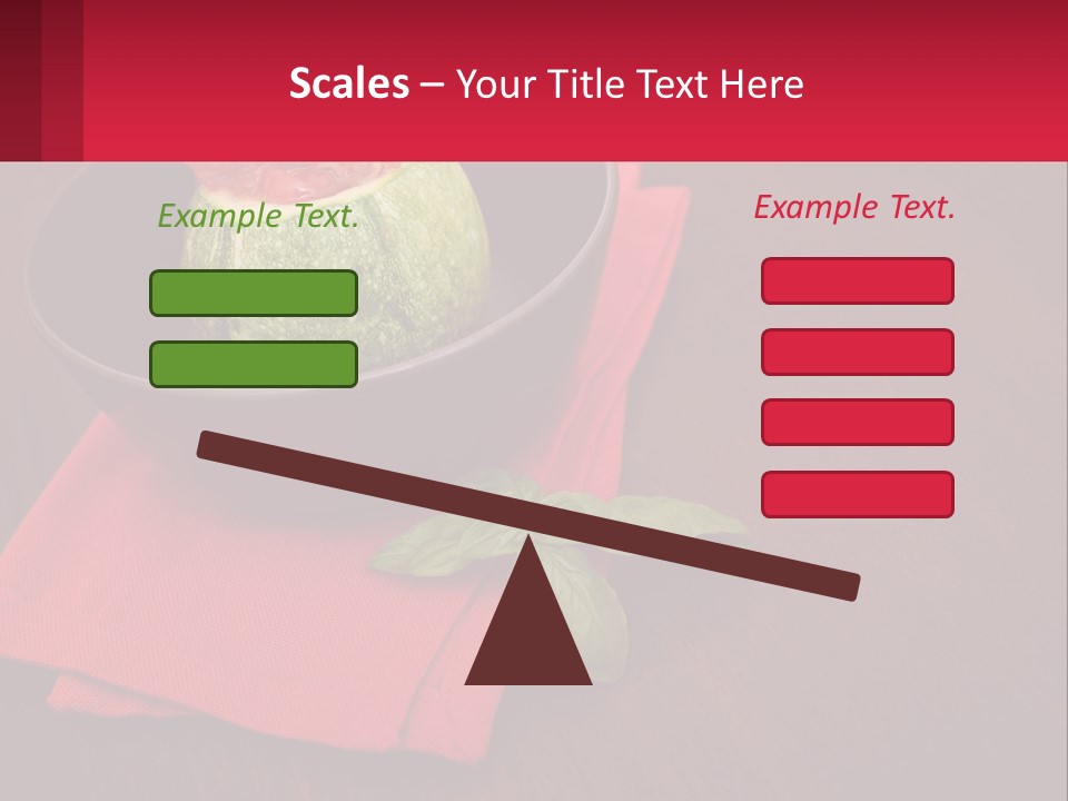 A Bowl Of Food On Top Of A Red Napkin PowerPoint Template