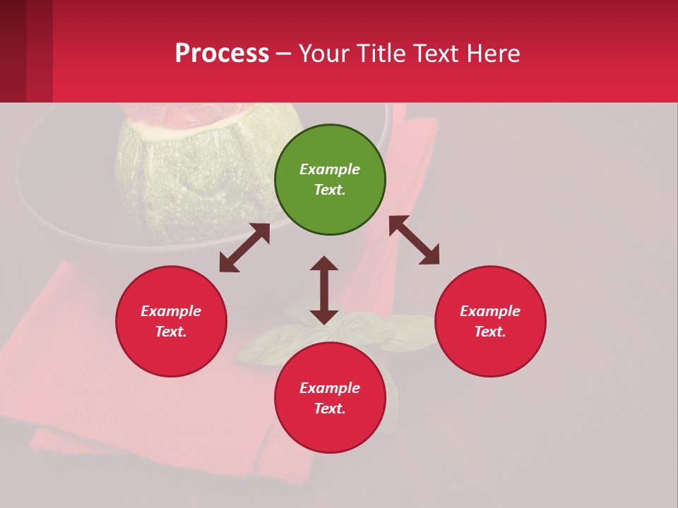 A Bowl Of Food On Top Of A Red Napkin PowerPoint Template