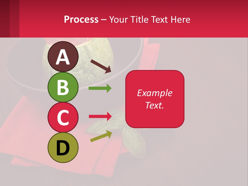 A Bowl Of Food On Top Of A Red Napkin PowerPoint Template