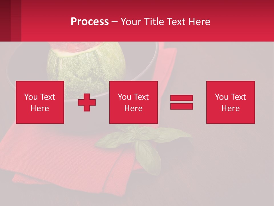 A Bowl Of Food On Top Of A Red Napkin PowerPoint Template