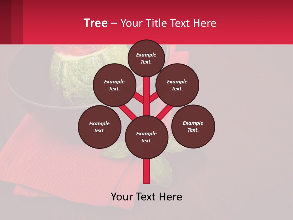 A Bowl Of Food On Top Of A Red Napkin PowerPoint Template