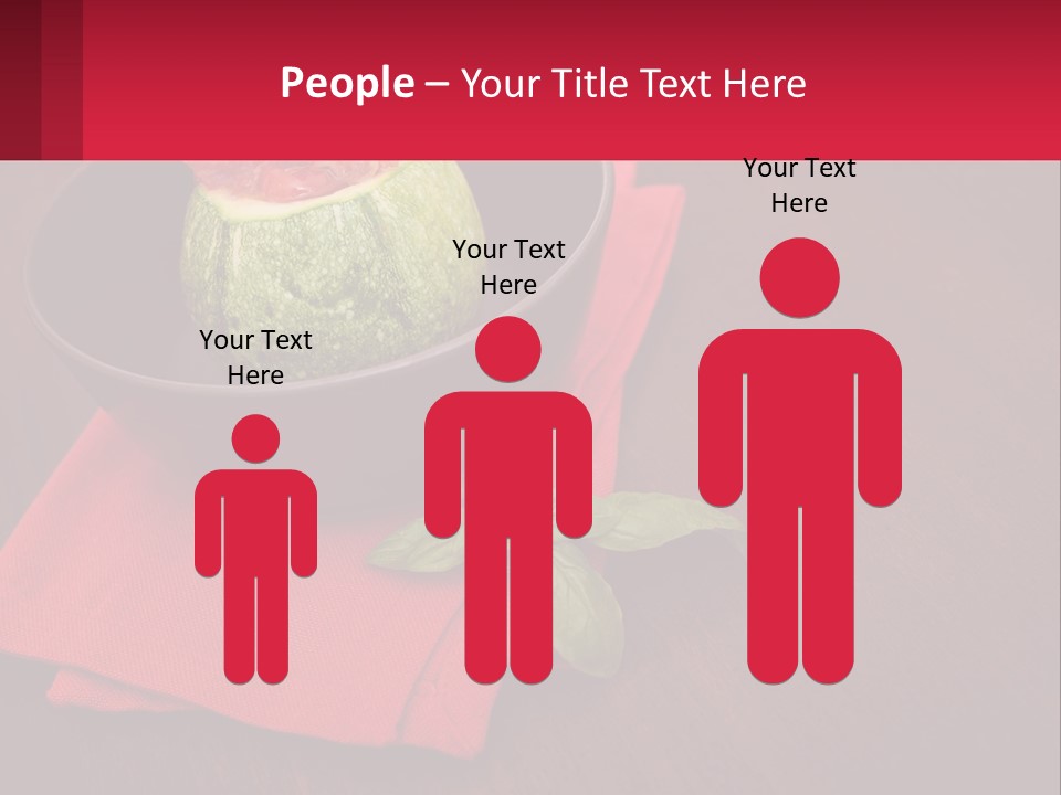 A Bowl Of Food On Top Of A Red Napkin PowerPoint Template