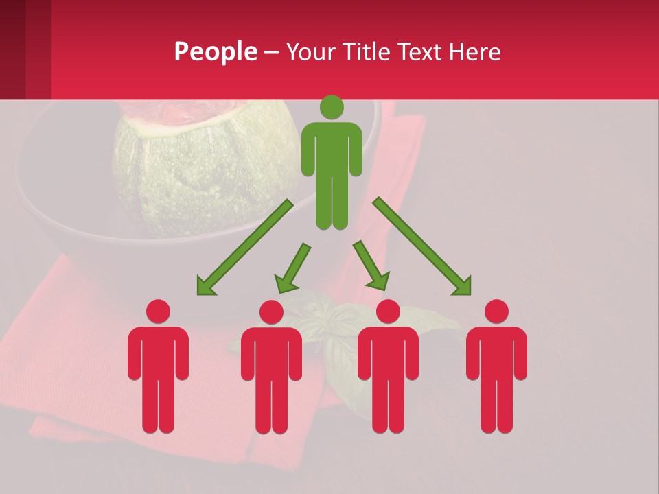 A Bowl Of Food On Top Of A Red Napkin PowerPoint Template