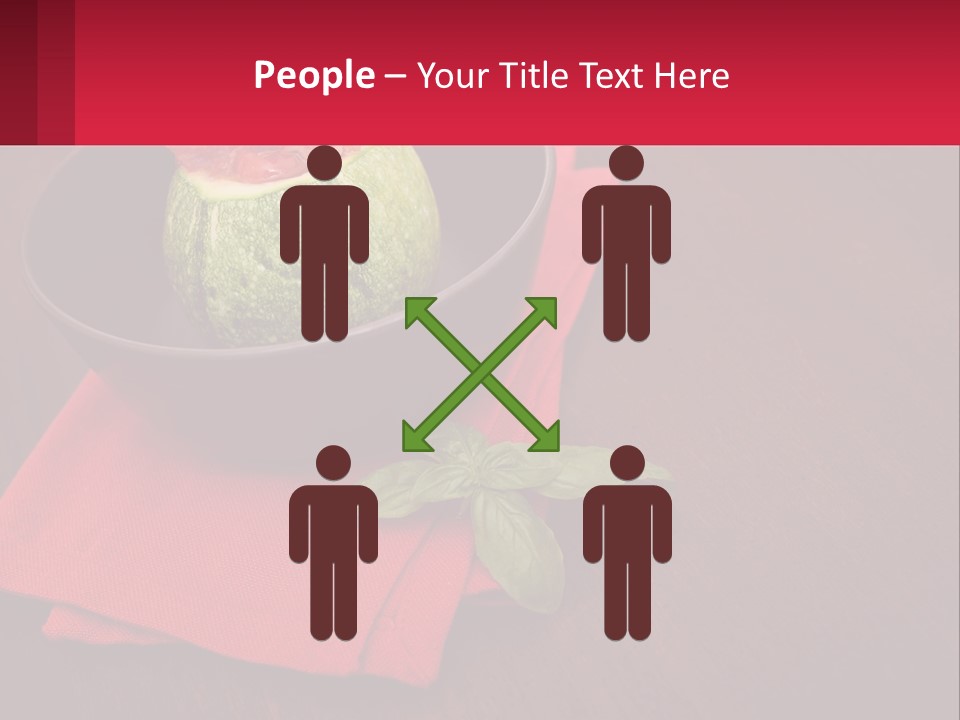 A Bowl Of Food On Top Of A Red Napkin PowerPoint Template