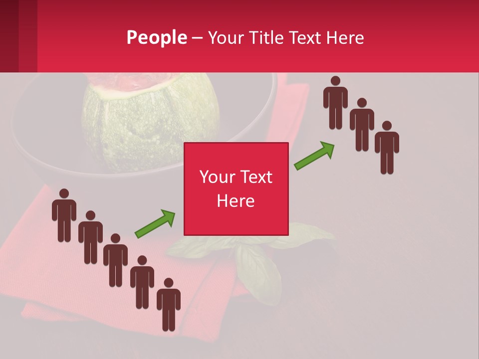 A Bowl Of Food On Top Of A Red Napkin PowerPoint Template