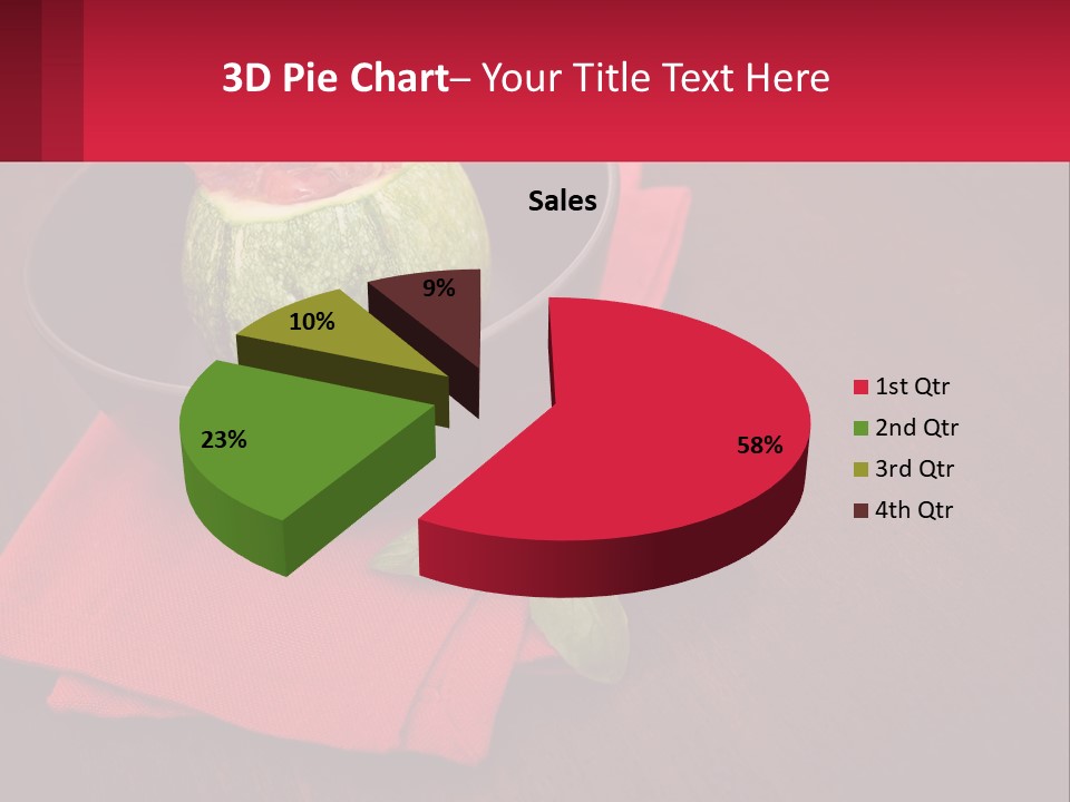 A Bowl Of Food On Top Of A Red Napkin PowerPoint Template