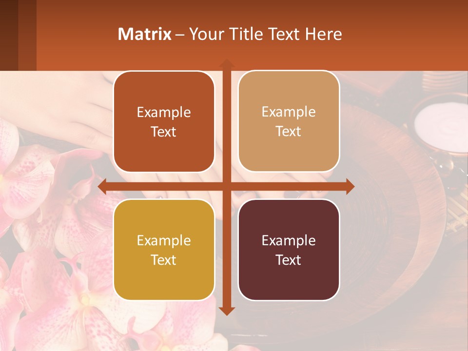 A Woman's Feet With A Manicure And Flowers PowerPoint Template