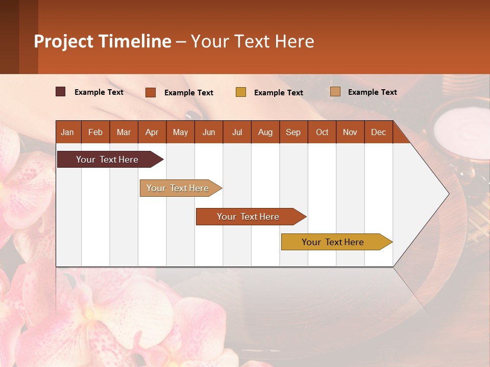 A Woman's Feet With A Manicure And Flowers PowerPoint Template