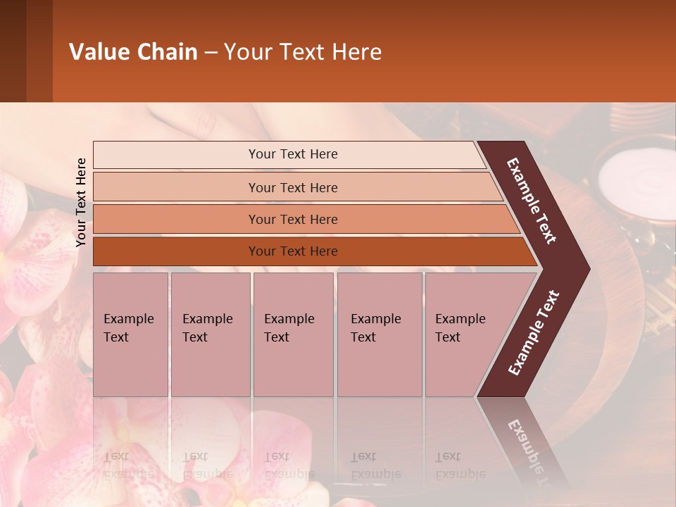A Woman's Feet With A Manicure And Flowers PowerPoint Template