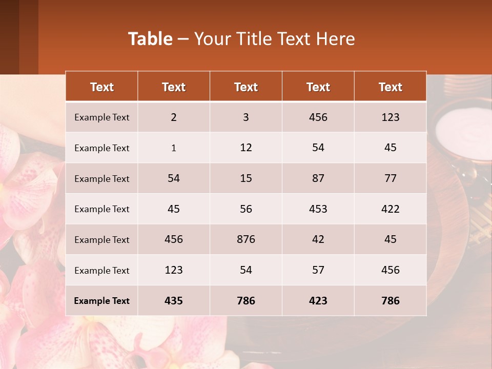 A Woman's Feet With A Manicure And Flowers PowerPoint Template