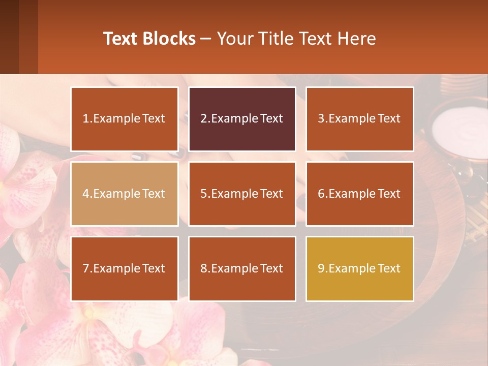 A Woman's Feet With A Manicure And Flowers PowerPoint Template