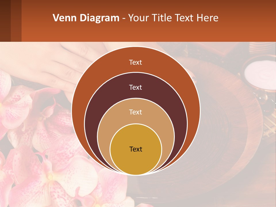 A Woman's Feet With A Manicure And Flowers PowerPoint Template