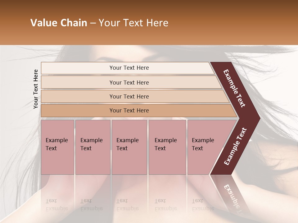 A Woman Is Holding Her Hair In Front Of Her Face PowerPoint Template