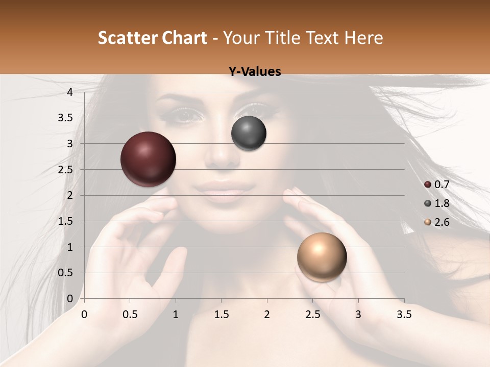 A Woman Is Holding Her Hair In Front Of Her Face PowerPoint Template