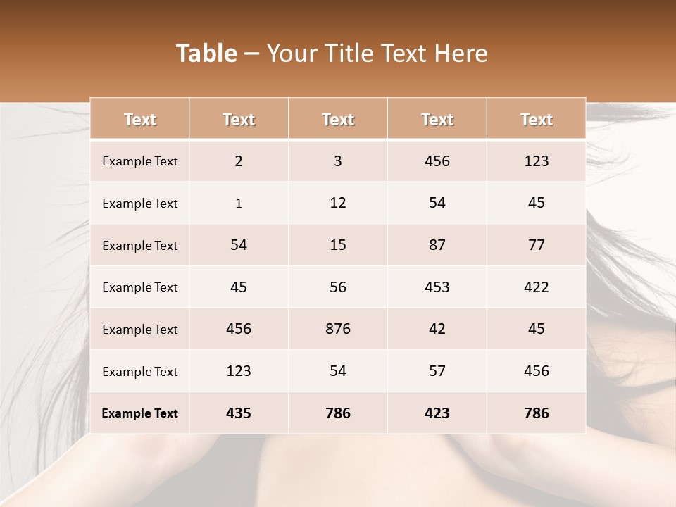 A Woman Is Holding Her Hair In Front Of Her Face PowerPoint Template