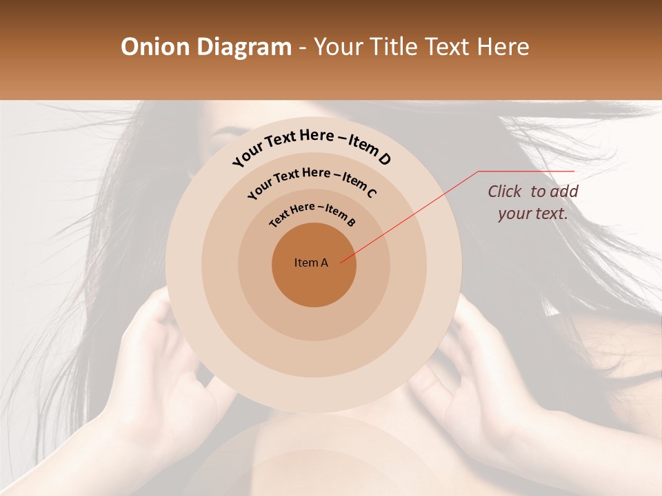 A Woman Is Holding Her Hair In Front Of Her Face PowerPoint Template