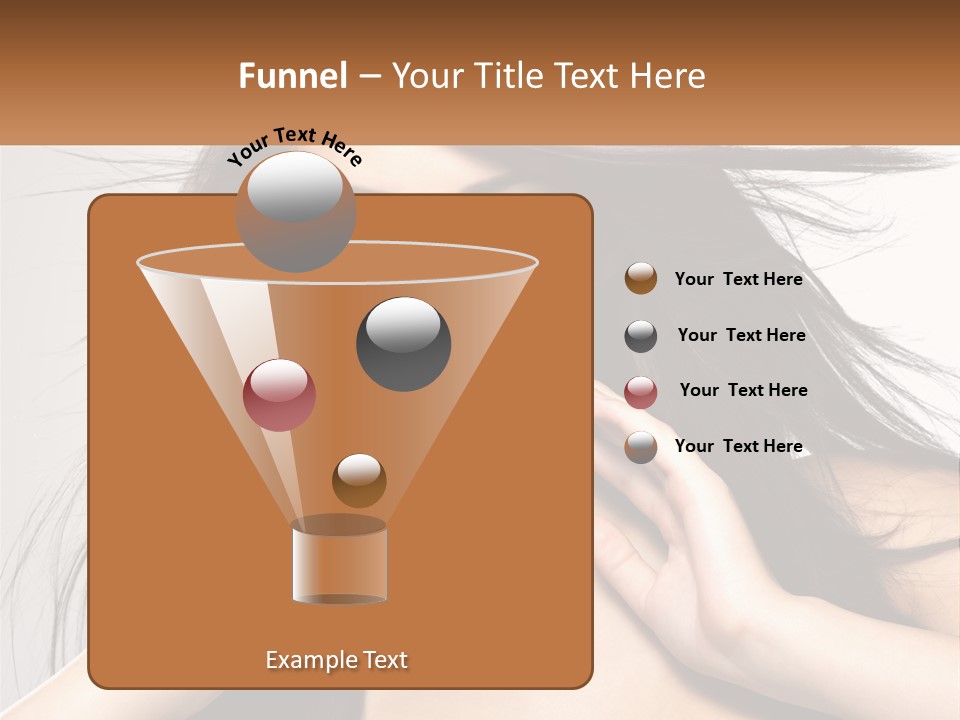 A Woman Is Holding Her Hair In Front Of Her Face PowerPoint Template