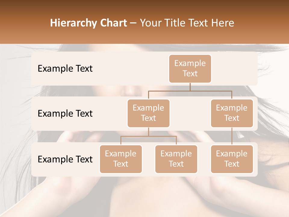A Woman Is Holding Her Hair In Front Of Her Face PowerPoint Template