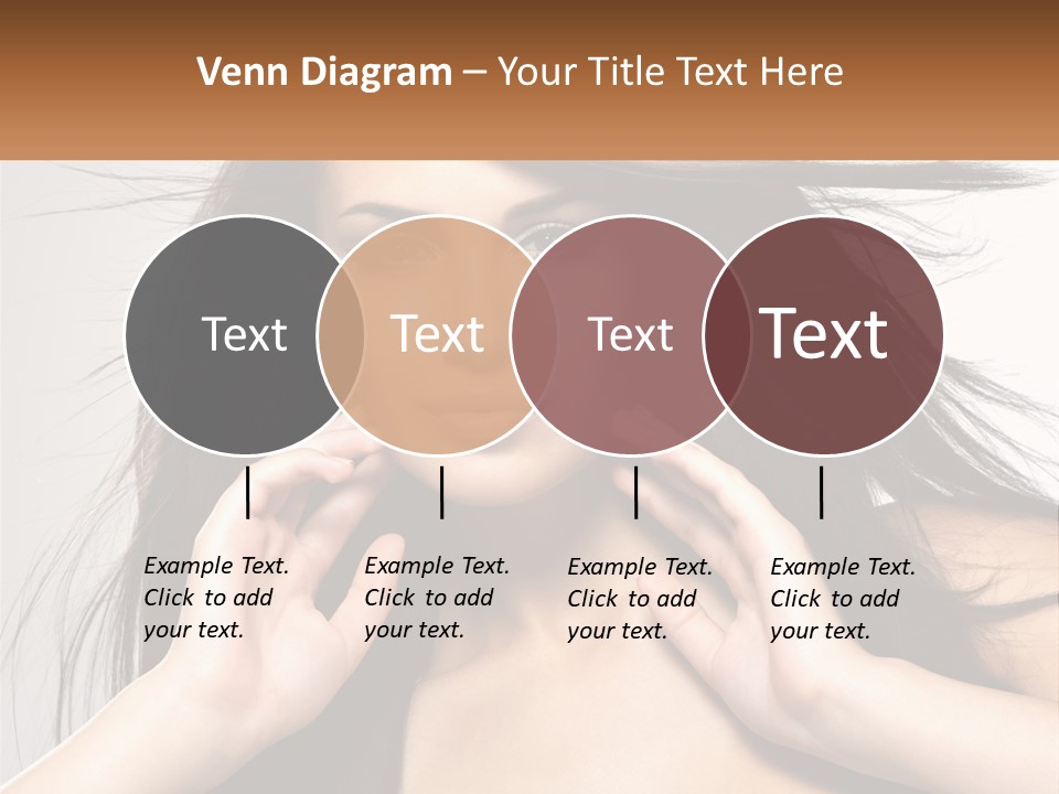 A Woman Is Holding Her Hair In Front Of Her Face PowerPoint Template