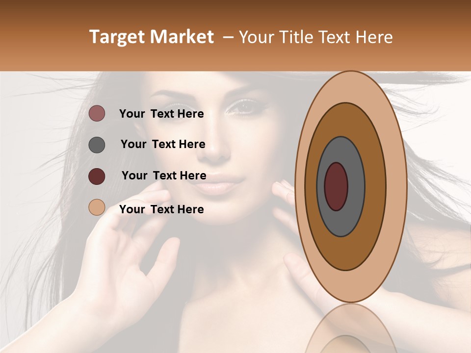 A Woman Is Holding Her Hair In Front Of Her Face PowerPoint Template