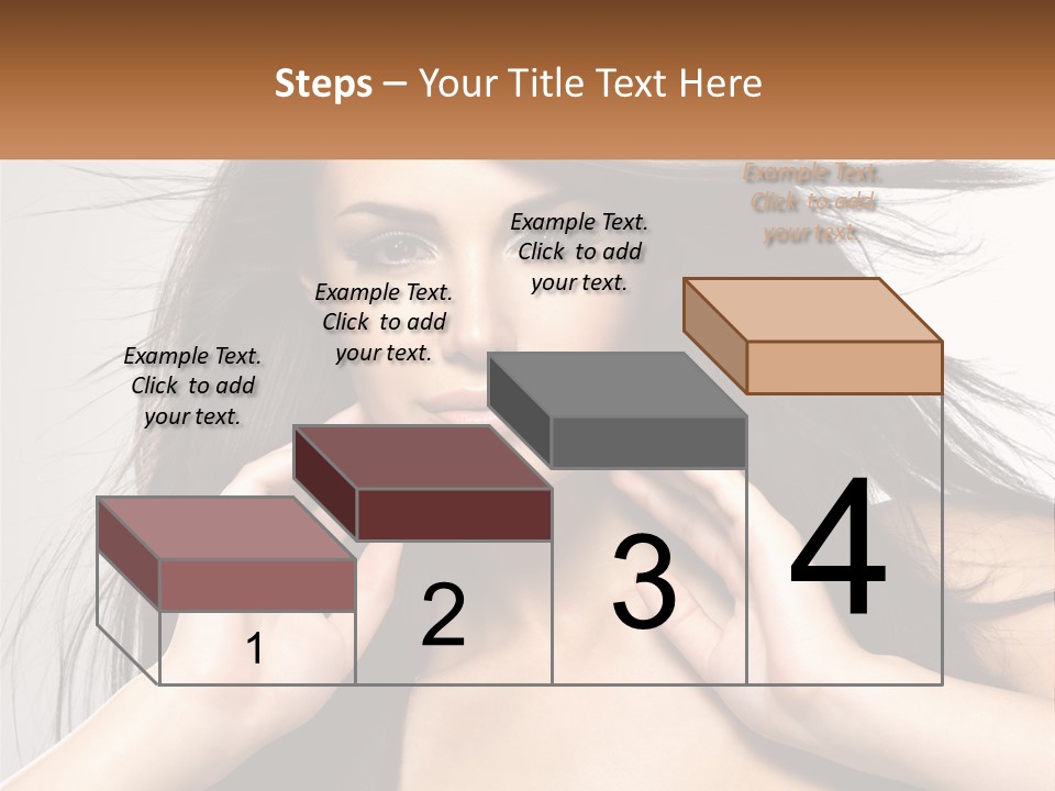 A Woman Is Holding Her Hair In Front Of Her Face PowerPoint Template