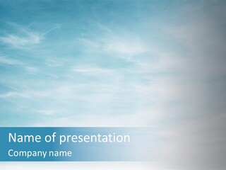 A Plane Flying In The Sky With Clouds In The Background PowerPoint Template