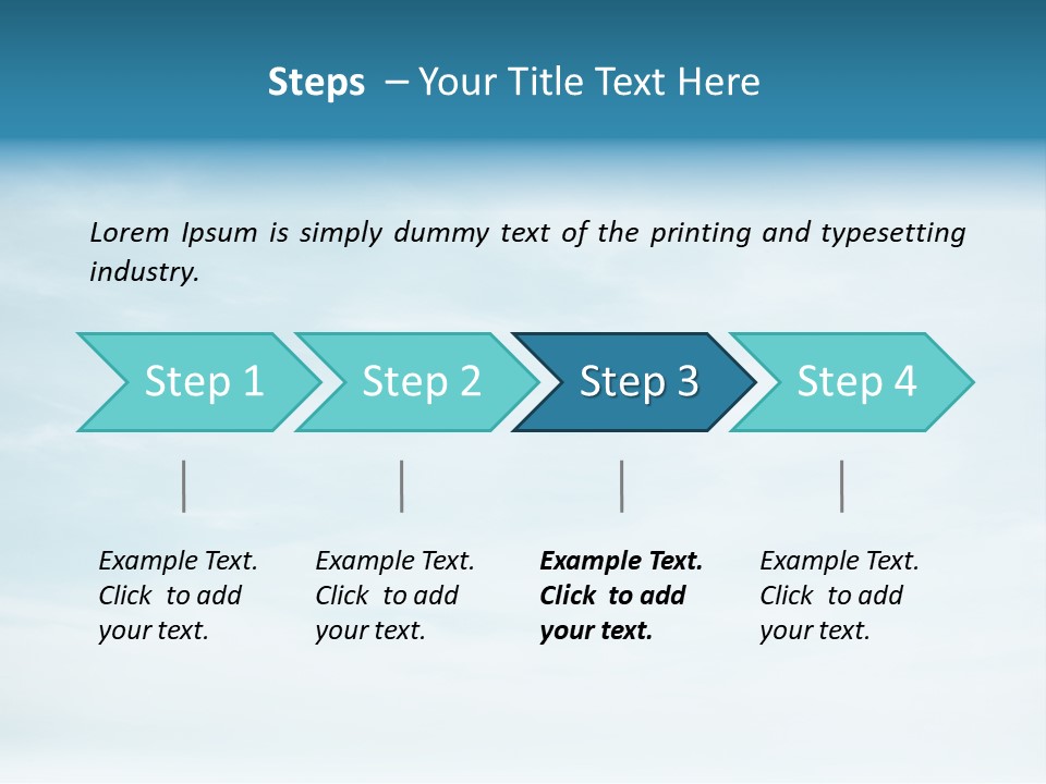 A Plane Flying In The Sky With Clouds In The Background PowerPoint Template
