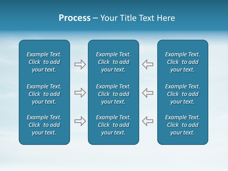 A Plane Flying In The Sky With Clouds In The Background PowerPoint Template