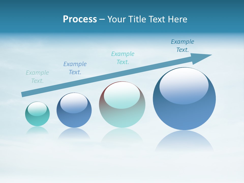A Plane Flying In The Sky With Clouds In The Background PowerPoint Template