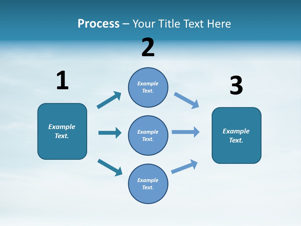 A Plane Flying In The Sky With Clouds In The Background PowerPoint Template