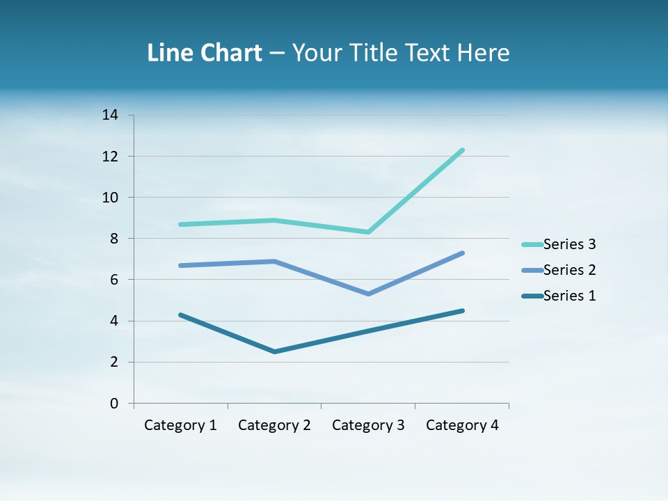 A Plane Flying In The Sky With Clouds In The Background PowerPoint Template