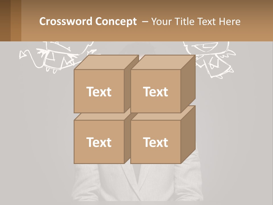 A Man Sitting At A Desk In Front Of A Blackboard With A Drawing Of PowerPoint Template