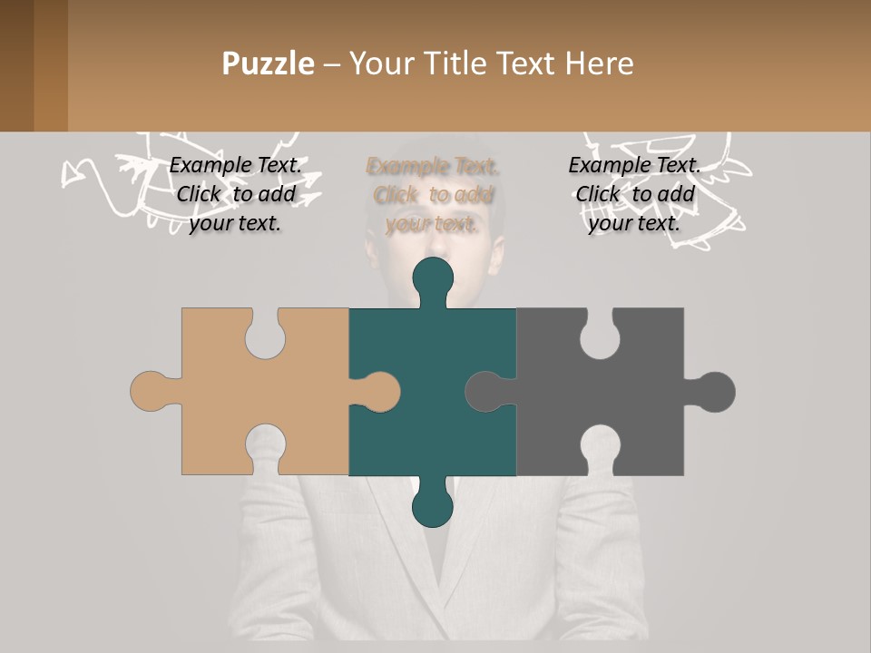 A Man Sitting At A Desk In Front Of A Blackboard With A Drawing Of PowerPoint Template