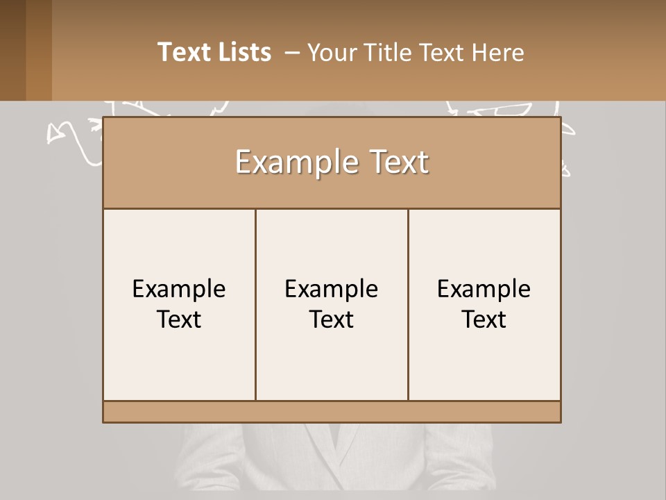 A Man Sitting At A Desk In Front Of A Blackboard With A Drawing Of PowerPoint Template