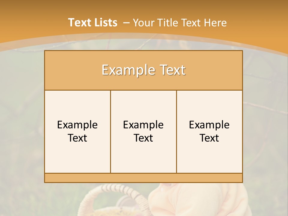 A Baby Sitting In The Grass With A Basket PowerPoint Template