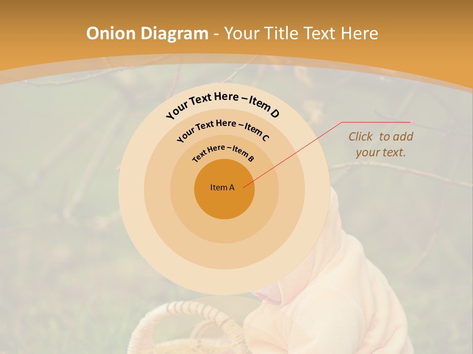 A Baby Sitting In The Grass With A Basket PowerPoint Template