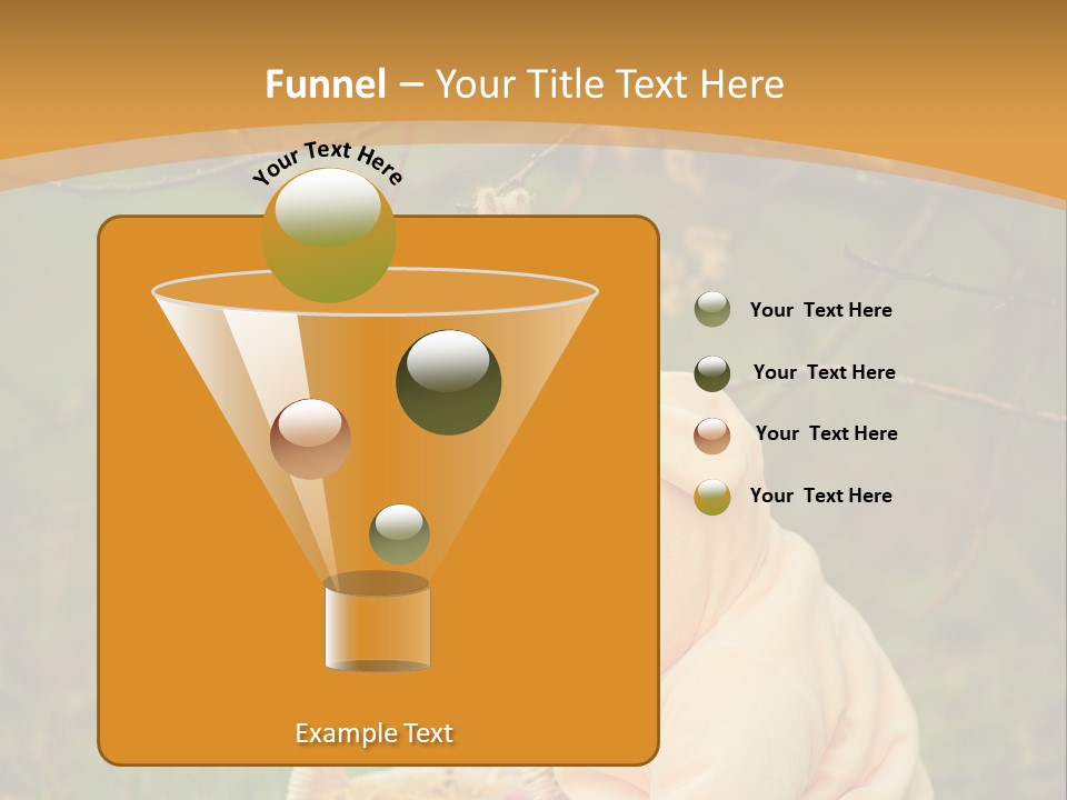 A Baby Sitting In The Grass With A Basket PowerPoint Template