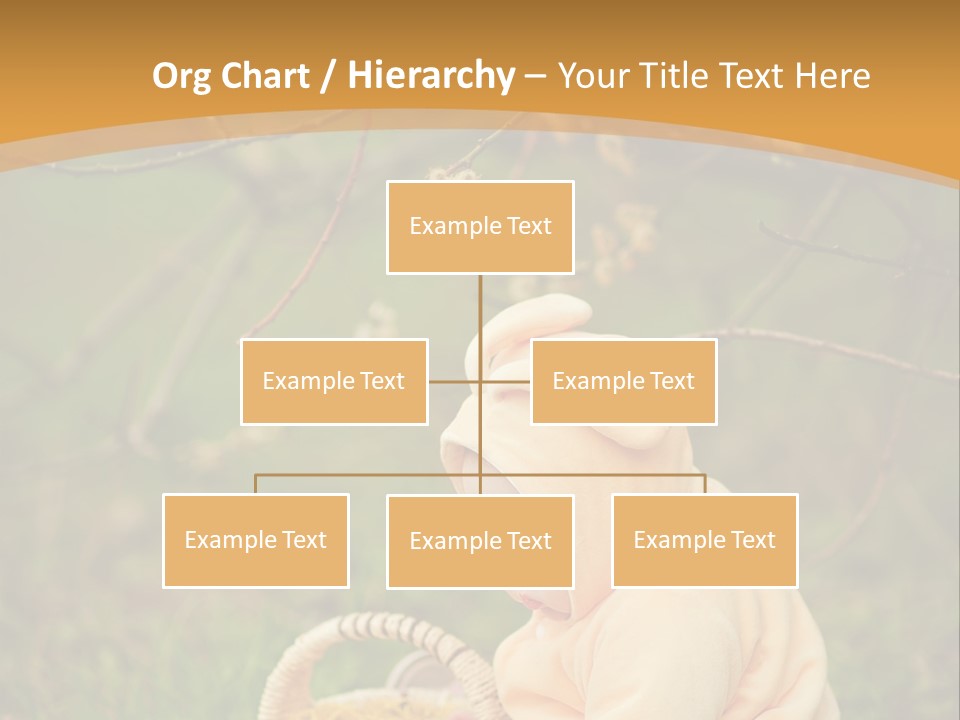 A Baby Sitting In The Grass With A Basket PowerPoint Template